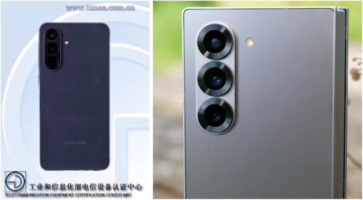 Galaxy A56 frente a Galaxy Z Fold 6.