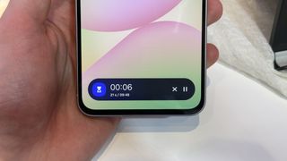 El bar ahora en el Samsung Galaxy A56
