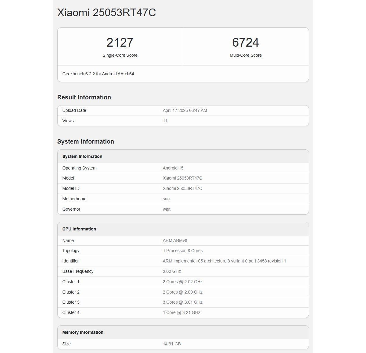 Redmi Turbo 4 Pro administra Geekbench, tiene algunas especificaciones confirmadas