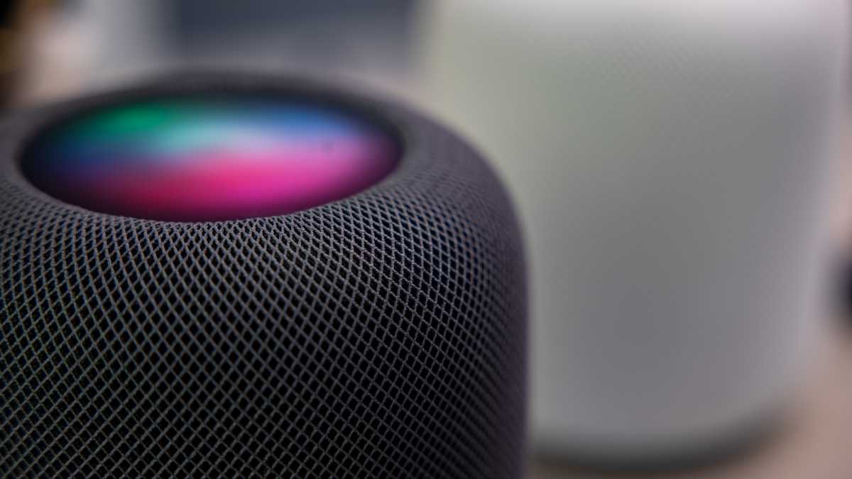 Detalle de malla del Apple HomePod de segunda generación