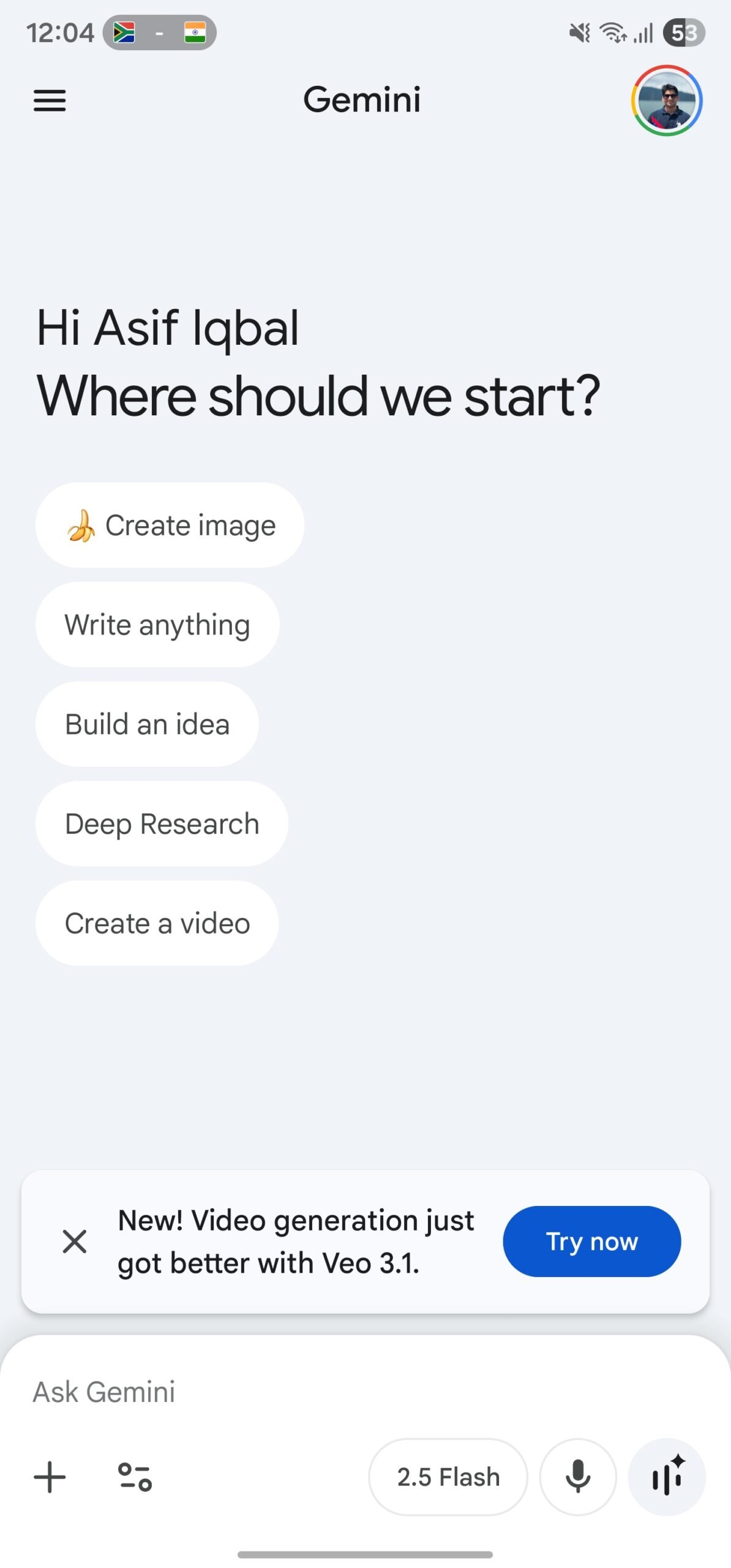 Google Gemini rediseña la página de inicio en noviembre de 2025