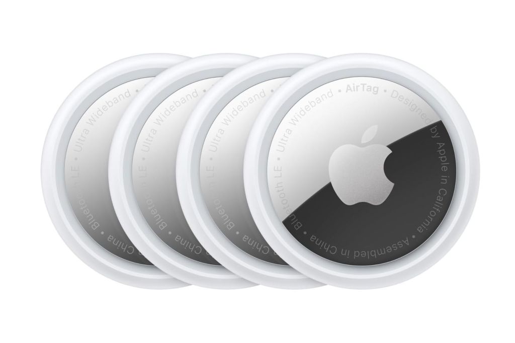 Cuatro etiquetas de aire de manzana