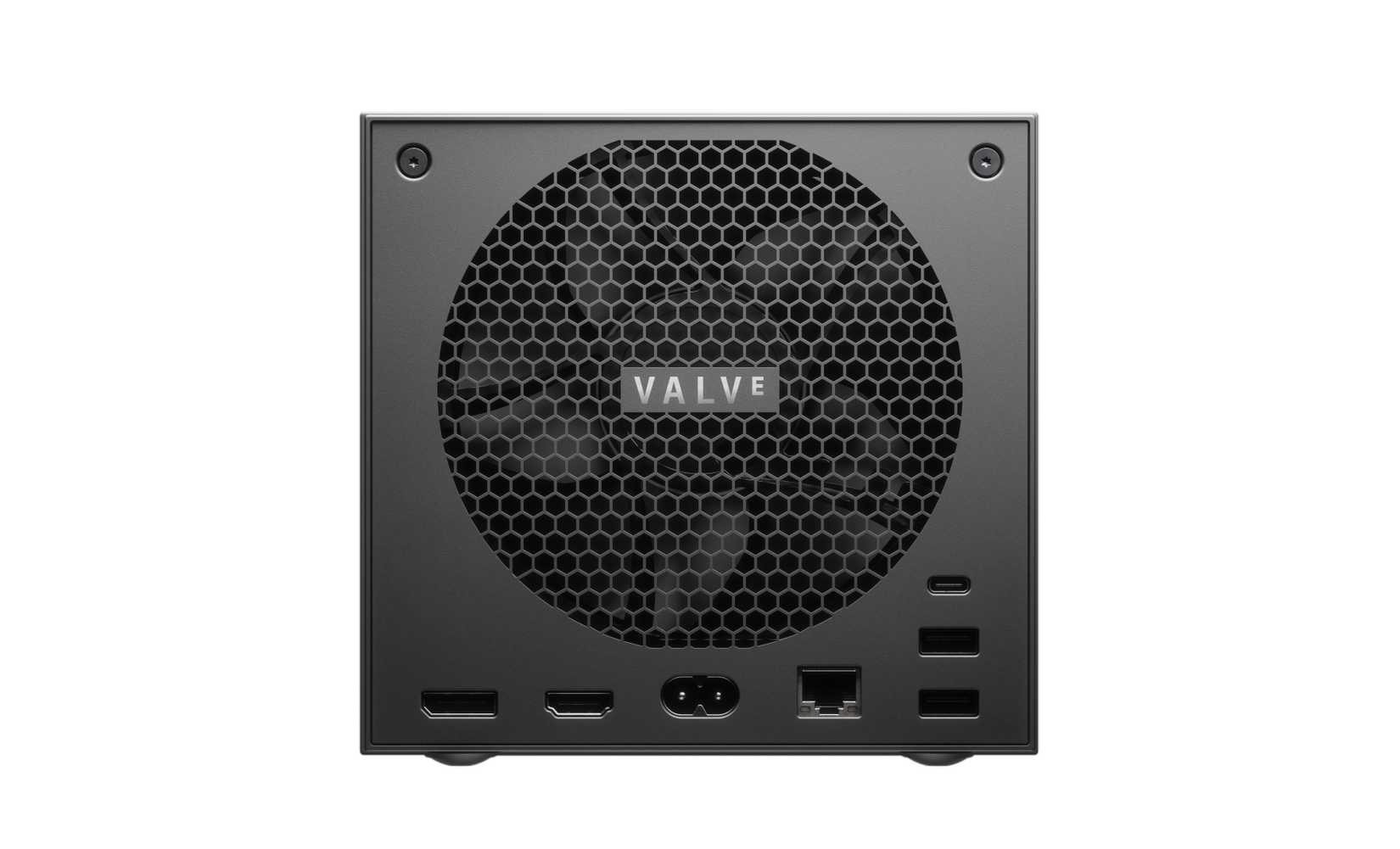 La parte trasera de una máquina de vapor, mostrando su gran ventilador.