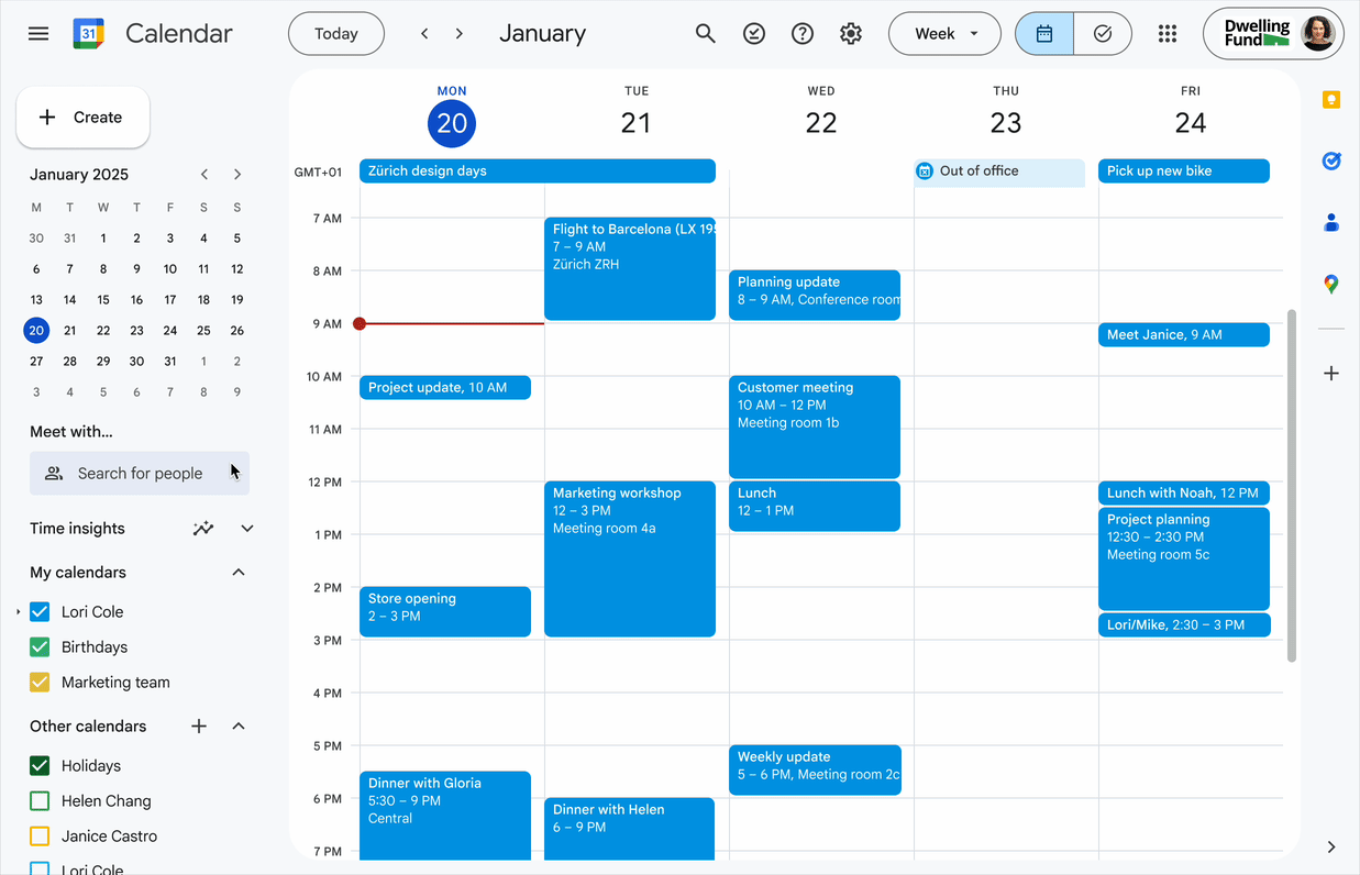 bloque de tiempo para tareas en Google Calendar