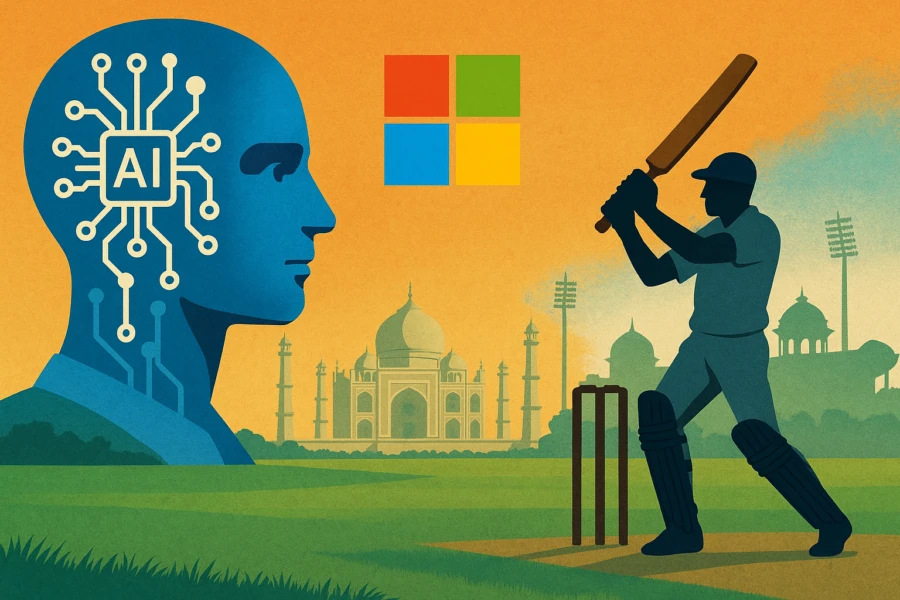 El CEO de Microsoft combina inteligencia artificial y pasión por el cricket durante su visita a la India