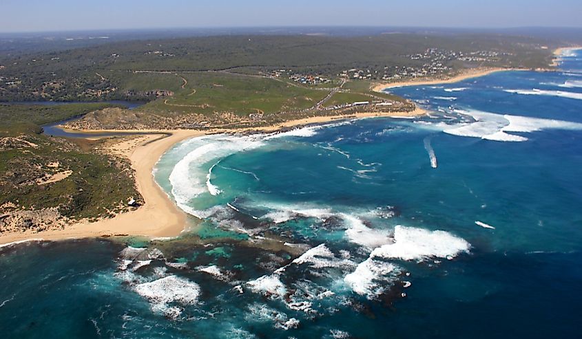 The Box en Surfers Point, cerca de Margaret River, Australia Occidental.