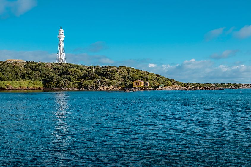 Faro de Currie en el puerto de Currie.