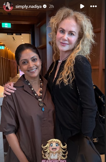 Nadiya no pudo evitar ser fanática de Nicole Kidman. Nadiya no pudo evitar ser fanática de Nicole Kidman.