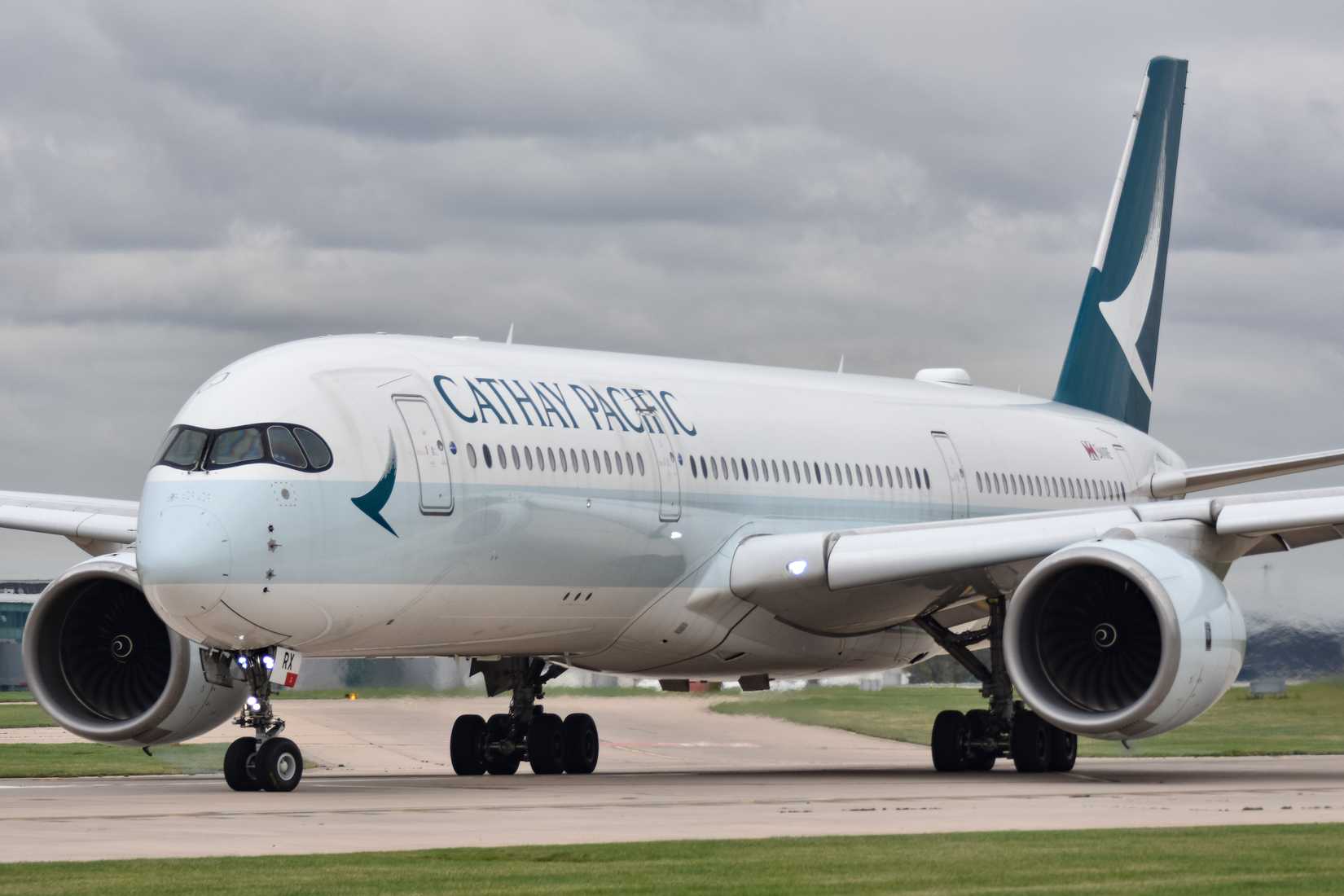 Cathay Pacific A350 en Manchester