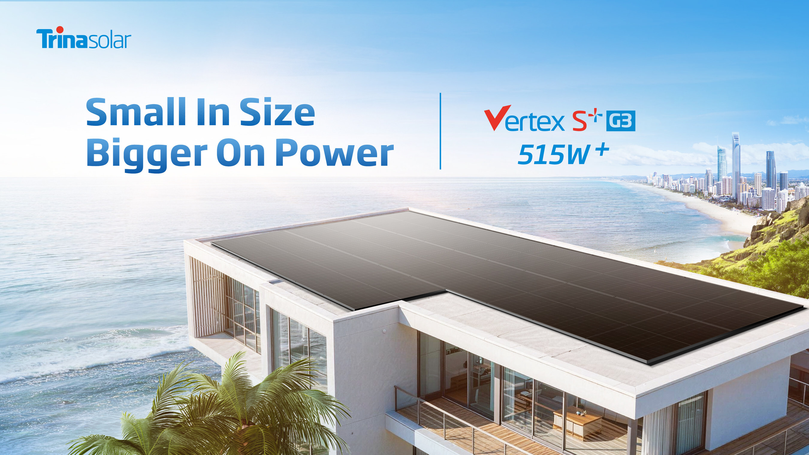 Módulo solar Trinasolar 515W Vertex S+ G3 en exclusiva para el sector residencial y C&I de Australia
